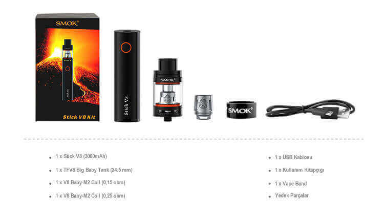 Smok v8 ESigara İçeriği